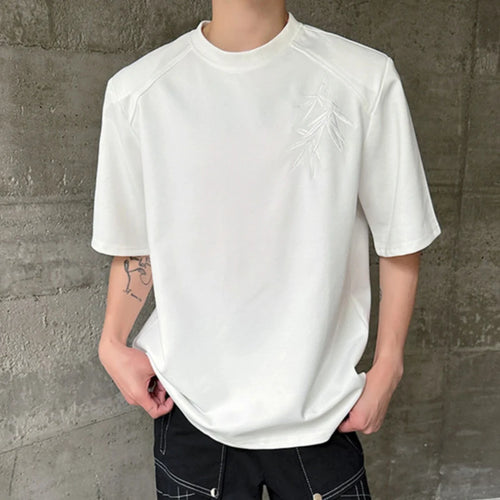 Load image into Gallery viewer, Man&#39;s Shoulder Fashion Casual T-shirt Summer  Trendy Fashionable Chinese Embroidery Design Crew Neck Man Top 9C5538
