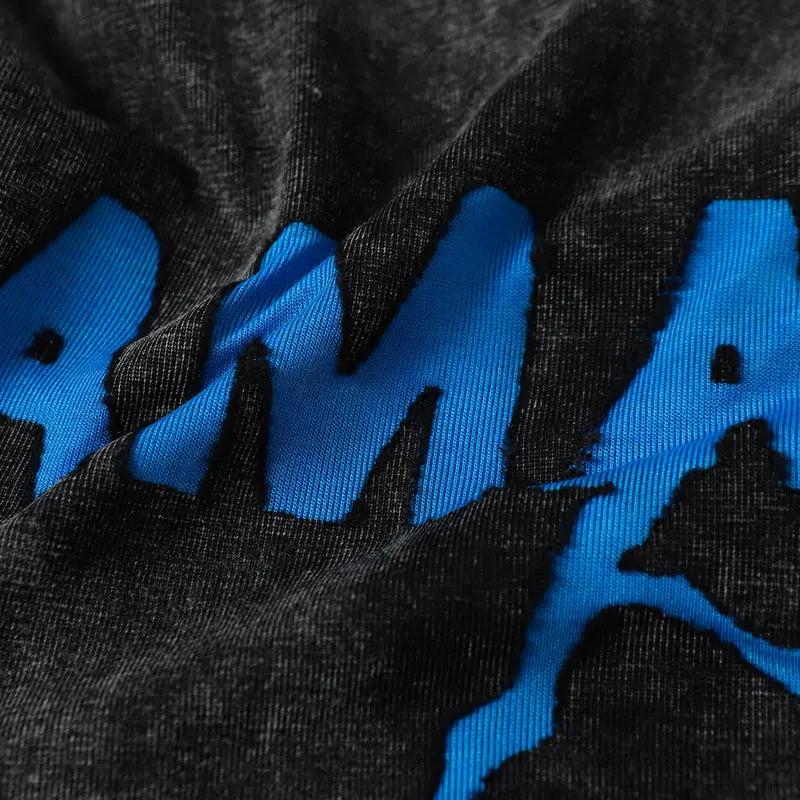 Vintage Men T-Shirt Y2K Hip Hop Patchwork Washed Streetwear Tshirt Y2K Harajuku Summer Punk Gothic Short Sleeve Baggy Top Tee