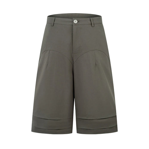 Load image into Gallery viewer, Men&#39;s Causal Shorts New American Pleated Cropped Summer Loose Solid Color Simple Design Straight Leg Male Clothing 9W1889
