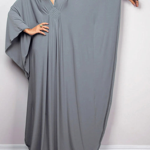 Load image into Gallery viewer, Greek Goddess Long Dress Batwing Sleeve Tunic Beach Cover Up Cover-ups Beach Dress Beach Wear Beachwear Kaftan Maxi Dress V4427
