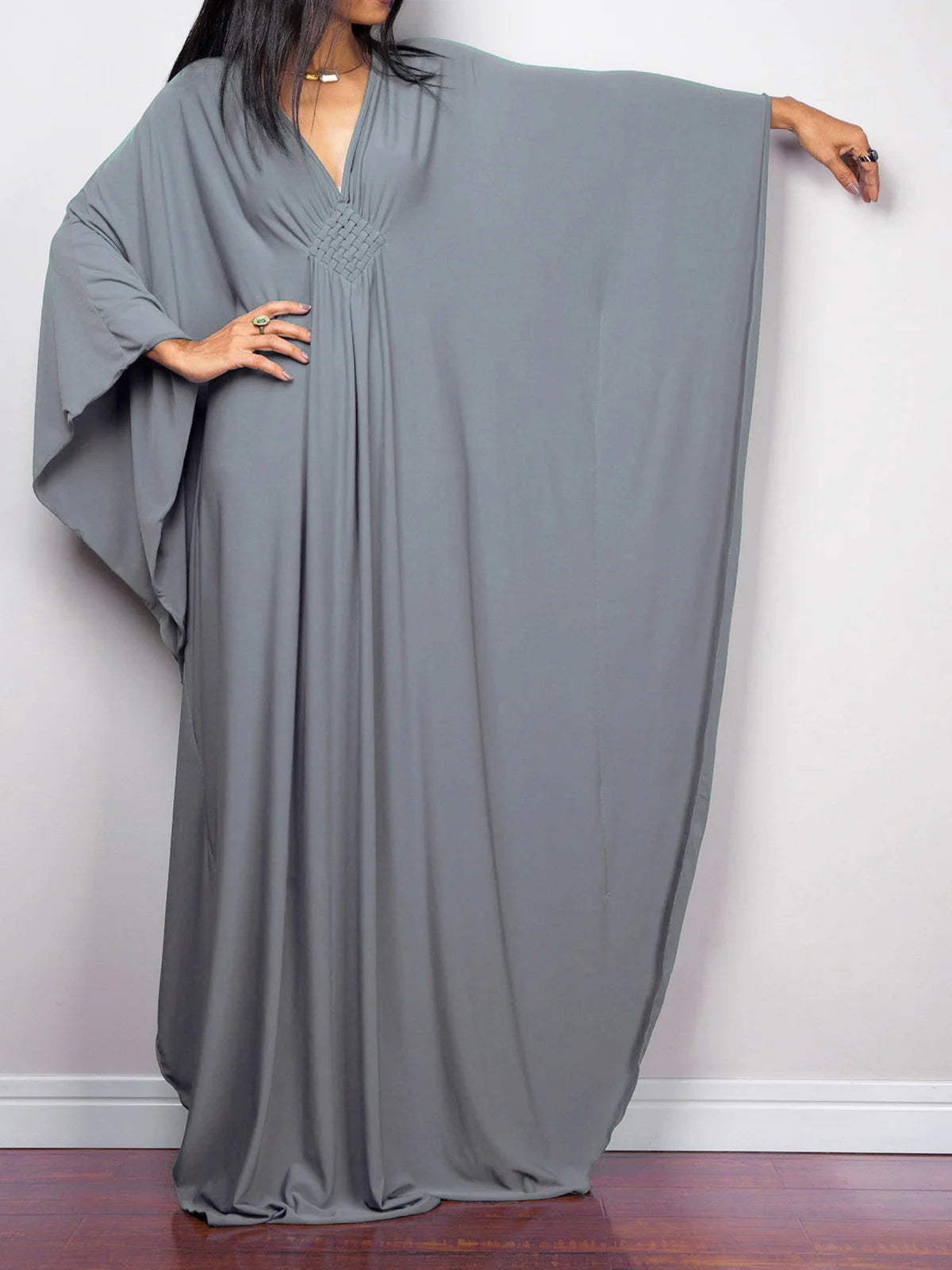 Greek Goddess Long Dress Batwing Sleeve Tunic Beach Cover Up Cover-ups Beach Dress Beach Wear Beachwear Kaftan Maxi Dress V4427