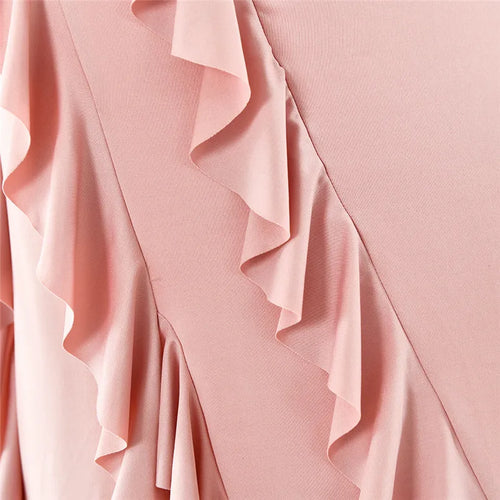 Load image into Gallery viewer, Elegant Ruffle Sexy Maxi Dress Women Spaghetti Strap Flower Sleeveless Backless High Split Club Party Evening Dress
