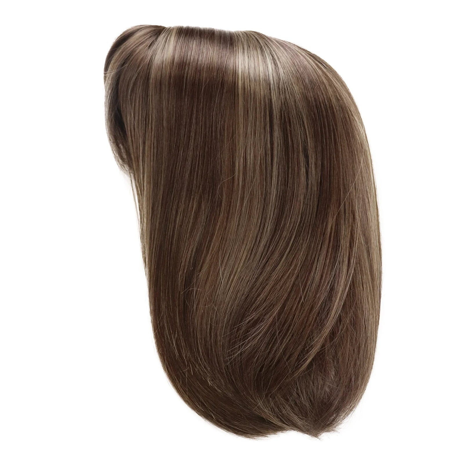 Synthetic Hair Short Wig for White Women Bobs Hairstyle Fashion Bangs Wigs Best Gift for Patient Seniors Elderly Wig