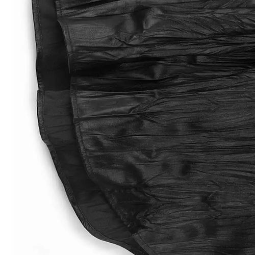 Load image into Gallery viewer, Women Black Pu Leather Pleated Big Size Mini Shirt Dress New Lapel Long Sleeve Fashion Tide Spring Autumn 2025 1DH7337
