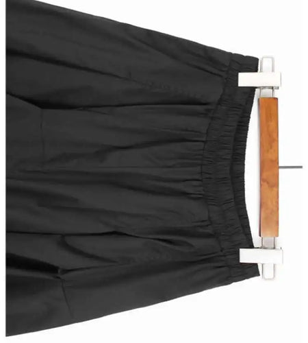 High Elastic Waist Black Irregular Pleated Casual Midi Half-body Skirt Women Fashion Tide New Spring Autumn 2025 1DJ0124