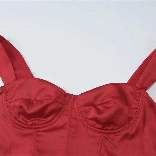 Load image into Gallery viewer, Red Backless Sexy Mini Dress Women Summer New Sleeveless Backless High Waist A-line Club Party Elegant Dress 2025
