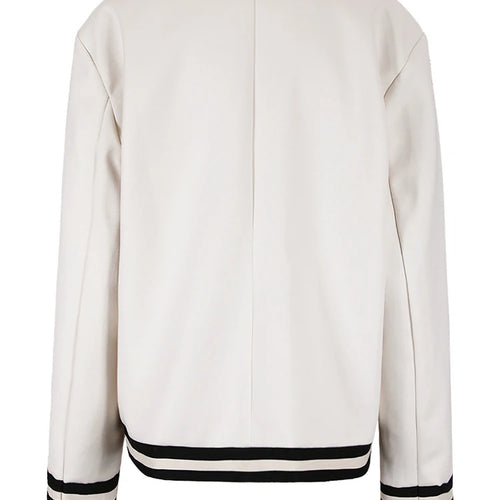 Load image into Gallery viewer, Women White Striped Big Size Elegant Blazer New Lapel Long Sleeve Loose Fit Jacket Fashion Tide Spring Autumn 2025 CPG0594
