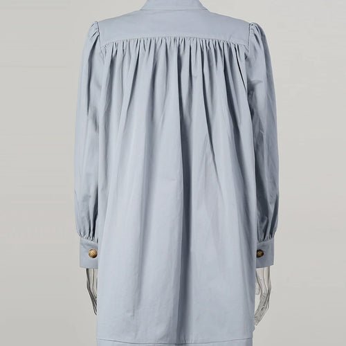 Load image into Gallery viewer, Solid Loose Spliced Crimping Fashion Jackets for Women High Neck Long Sleeves Patchwork Pockets Jacket Female New
