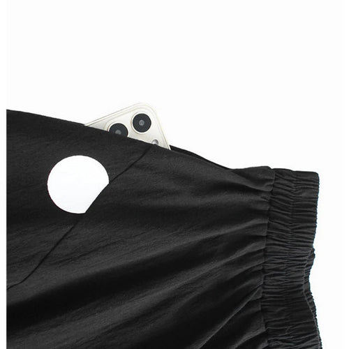 Load image into Gallery viewer, High Elastic Waist Black Dot Printed Irregular Long Wide Leg Pants New Trousers Women Fashion Spring Autumn 2025 1DH9642
