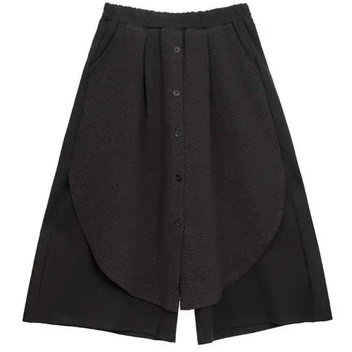 Load image into Gallery viewer, High Elastic Waist Black Irregular Wide Leg Pants New Loose Fit Trousers Women Fashion Tide Spring Autumn 2025 1DF4658
