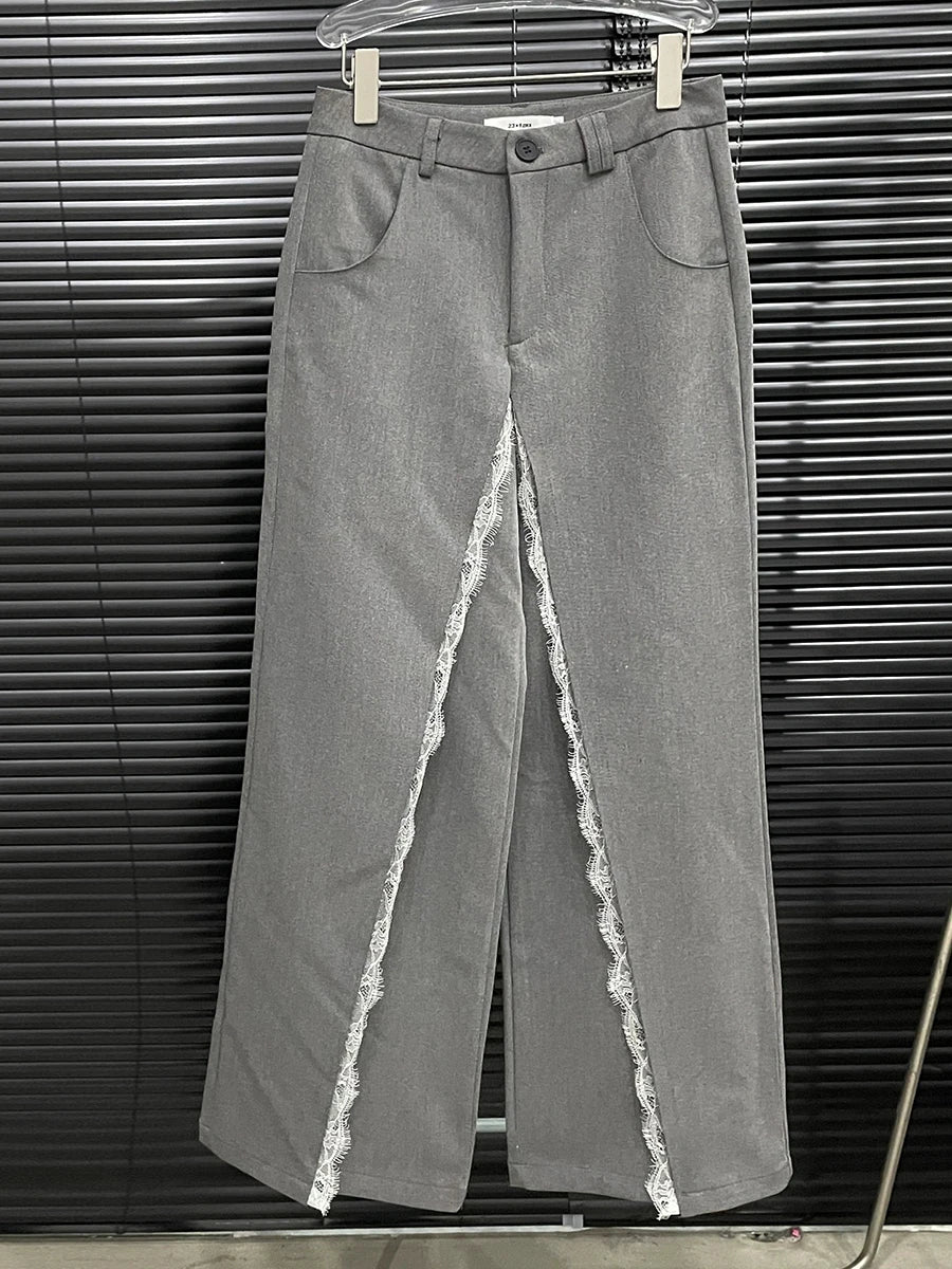 Hit Color Chic Two Piece Set For Women Strapless Sleeveless Vest High Waist Designer Pant Slimming Sets Female New