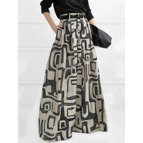 Load image into Gallery viewer, Trendy Women&#39;s High Waisted Pant 2025 Summer Spring Loose Pleated Printed  Wide Leg Casual Long Trousers For Female
