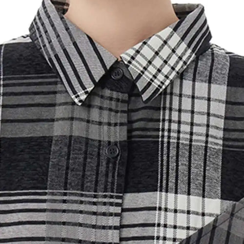 Load image into Gallery viewer, Women Plaid Big Size Knee-Length Shirt Dress New Lapel Long Sleeve A-line Loose Fit Fashion Spring Autumn 2025 1DH2091
