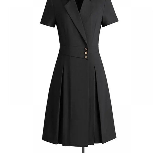 Load image into Gallery viewer, Women Solid Elegant Single Breasted Suit Dress 2024 Summer New Fashion Clothing High Waist Slim Short Sleeved Party Blazer Dress
