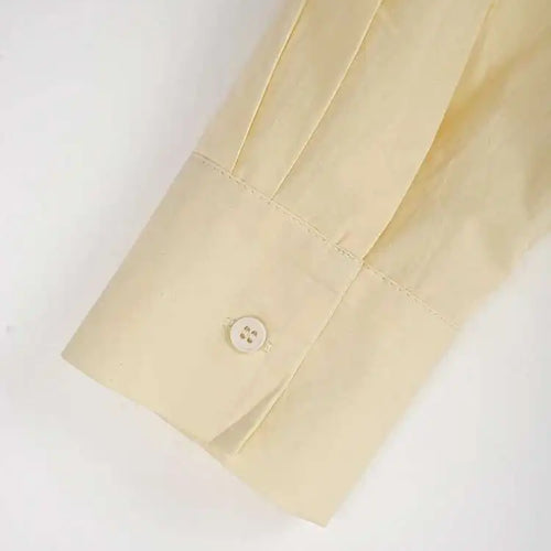 Load image into Gallery viewer, Women Yellow Color-block Big Size Elegant Blouse New Lapel Long Sleeve Shirt Fashion Tide Spring Autumn 2025 CPG1947
