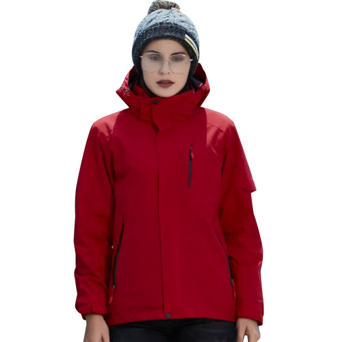 Load image into Gallery viewer, Men Thick Warm Waterproof Hooded Parka Coat Windbreaker Two-pieces Sets Winter Jacket 3 in 1 Outdoor Hiking Snow Jackets Women
