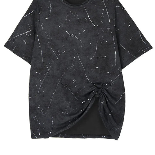 Load image into Gallery viewer, Printed Pleated T-shirt Skirt Two Pieces Suit New Round Neck Short Sleeve Women Fashion Tide Spring Summer 2025 1DJ1161
