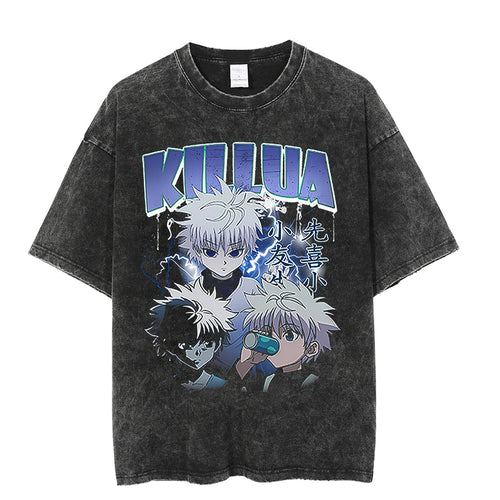 Load image into Gallery viewer, Vintage Washed Tshirts Anime T Shirt Harajuku Oversize Tee Cotton fashion Streetwear unisex top 8v2
