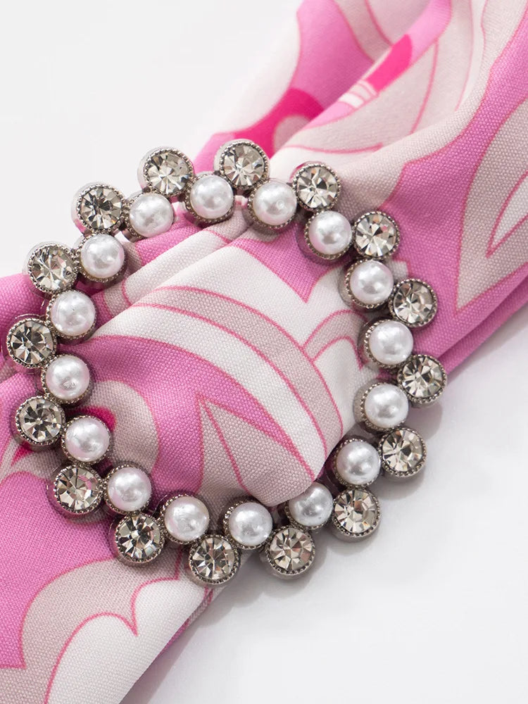 Print Halter Ruffled Sexy Maxi Dress Women Fashion V Neck Sleeveless High Waist Backless Beach Club Party Long Dress