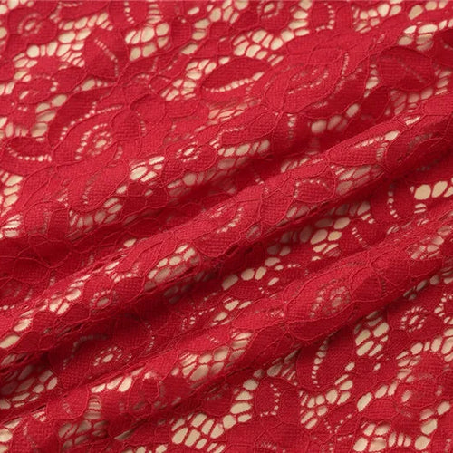 Load image into Gallery viewer, Red Lace Off-shoulder Sexy Mini Dress For Women Fashion Halter Strapless Long Sleeve Bodycon Club Party Sexy Dress
