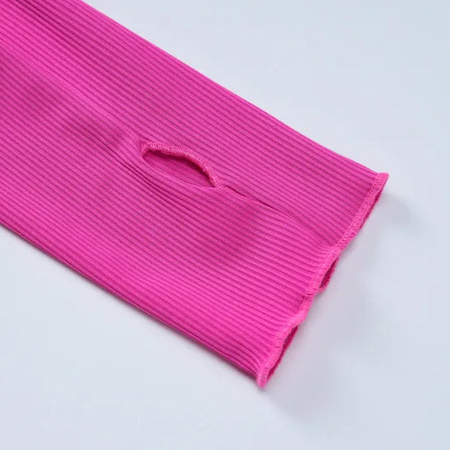 Load image into Gallery viewer, Ribbed Long Sleeve Sexy Mini Dress For Women Autumn Winter New O Neck Bandage Lace-up Fashion Elegant Dress Vestidos
