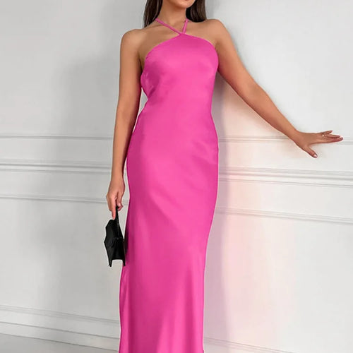 Load image into Gallery viewer, Sexy Backless Hanging Collar Dress For Women 2024 Summer New 2024 Sleeveless Fishtail Dress Holiday Party Evening Dress
