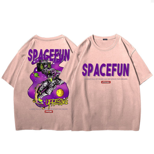 Load image into Gallery viewer, Creative Astronaut Moon Print T-Shirts  Streetwear Men Fashion Summer Tops Harajuku Casual Short Sleeve Tees Hip Hop
