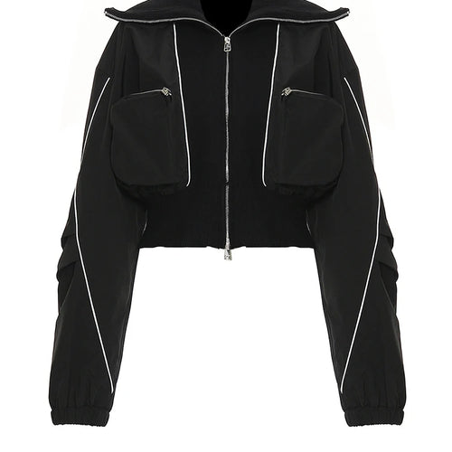 Load image into Gallery viewer, Loose Fit Army Green Big Pocket Casual Jacket New Lapel Long Sleeve Women Coat Fashion Tide Spring Autumn 2025 7AB1819
