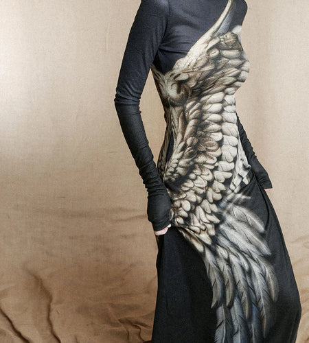 Hit Color Slimming Dresses For Women High Collar Long Sleeve High Waist Designer Chic Dress Female Fashion Style