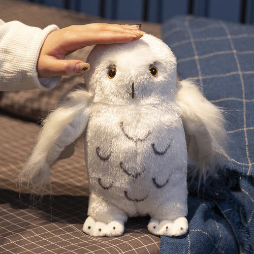 Load image into Gallery viewer, 20/25/30cm Simulation Owl Snow White Hair Big Eyes Stuffed Nocturnal Animal  Kawaii Home Decor Kids Birthday Gift
