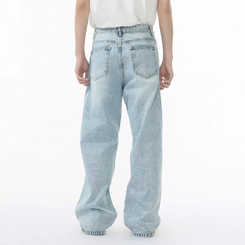 Load image into Gallery viewer, Men&#39;s Jeans Korean New Fashion Washed Style Solid Color Male Trousers Straight Wide Leg Simple Casual Bottoms 2025 9W1681
