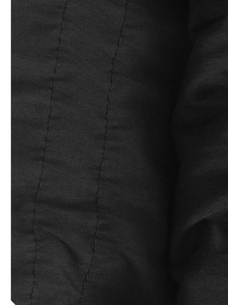 Women Black Pockets Drawstring Big Size Vest Dress New Round Neck Sleeveless Fashion Tide Spring Summer 2025 1DJ0658