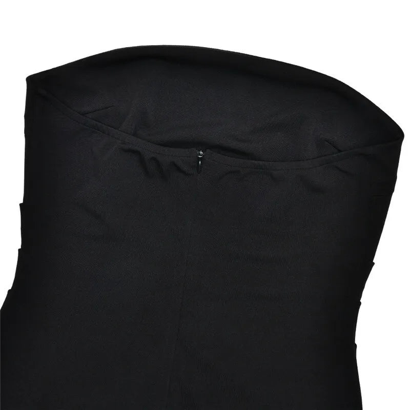 Scarf Collar Strapless Sexy Maxi Dress For Women Fashion Off-shoulder Backless Bodycon Club Party Long Dress Elegant