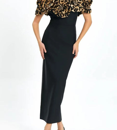 Hit Color Spliced Appliques Slimming Dresses For Womne Slash Neck Sleeveless High Waist Temperament Dress Female