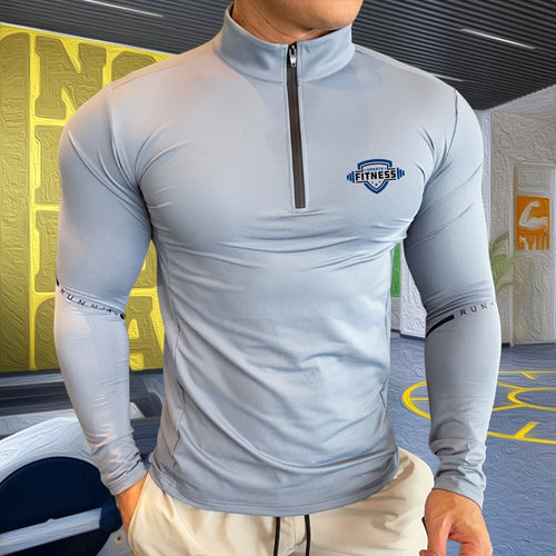 Load image into Gallery viewer, Mens Compression T-shirt Gym Fitness Sweatshirt Running Exercise Sports Tops Turtleneck Knitwear Long Sleeves Clothing Plus Size
