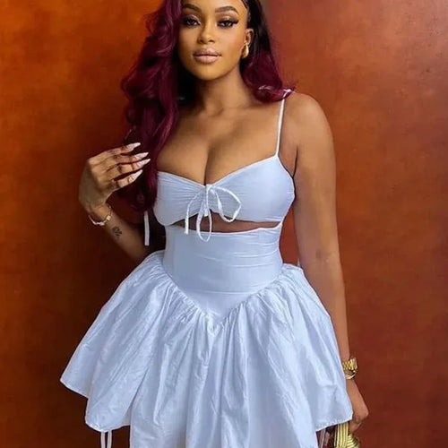 Load image into Gallery viewer, Sexy Sleeveless Satin Hollow Dress For Women 2024 Summer New  Wrapped Hip Dress Fashionable Elegant Slim Pleated Dress
