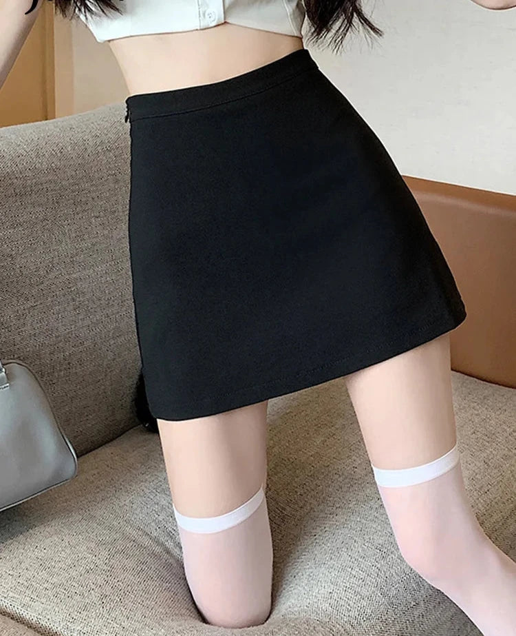 Black Tight Hip Simple Women's Skirts Office Ladies Spring New High Waist Solid Color Sexy Casual Fashion Female Skirt