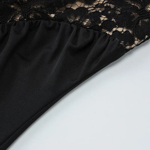 Load image into Gallery viewer, Lace Halter Backless Sexy Maxi Dress For Women Black Off-shoulder Strapless Sleeveless Bodycon Club Party Long Dress
