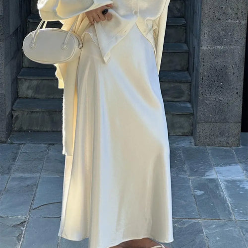 Load image into Gallery viewer, French New Women's Solid Elegant Festival Fishtail Long Skirt Spring Summer High Waist Office Lady Zipper Skirts Fashion Popular
