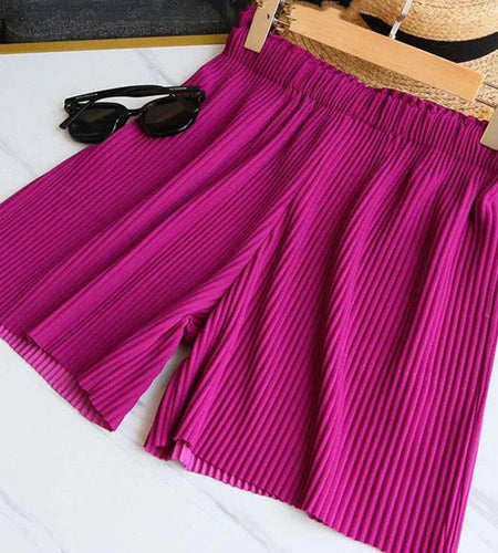 Women Shorts Harajuku Summer wide-leg Pants Leisure Loose Korean Style Solid Color woman's Shorts