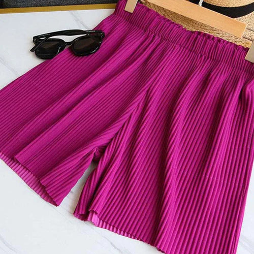 Load image into Gallery viewer, Women Shorts Harajuku Summer wide-leg Pants Leisure Loose Korean Style Solid Color woman&#39;s Shorts
