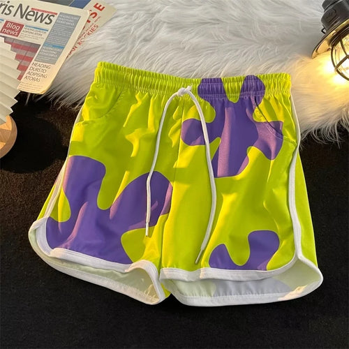 Load image into Gallery viewer, Beach Style Shorts for Women Fashion Summer Streetwear BF Y2k Pants Cartoon Print Casual Short Mujer Pantalones Cortos De Mujer
