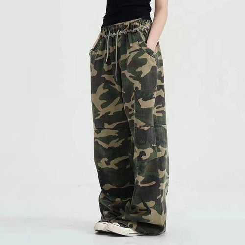 Load image into Gallery viewer, Men&#39;s Cargo Pants New American Style Summer Loose Straight Wide Leg Trendy  Elastic Waist Stylish Male Trousers 9W1782
