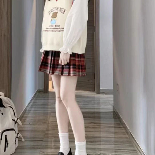 Load image into Gallery viewer, Cartoon Embroidery Sweater Vest Women Kawaii Waistcoat Streetwear Knitted Fashion College All-match Harajuku Y2k Vests Chandails
