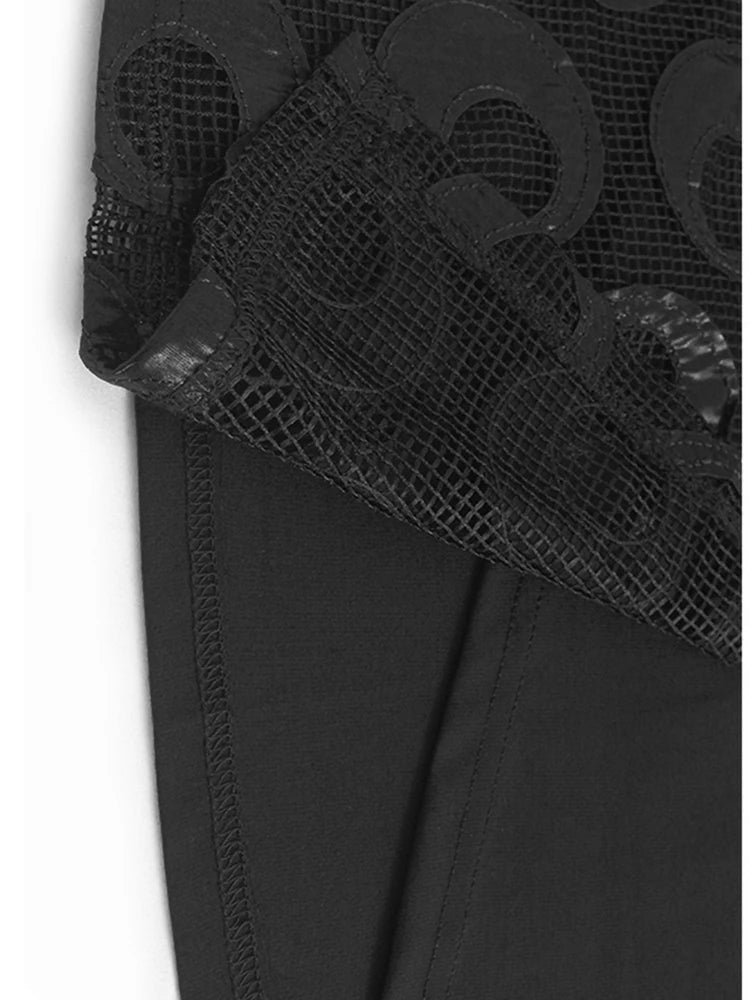 Black Dot T-shirt Hollow Out Skirt Two Pieces Suit New Round Neck Short Sleeve Women Fashion Spring Summer 2025 1DJ1100