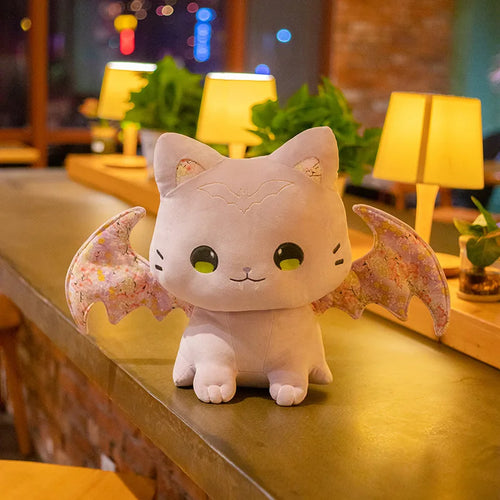 Load image into Gallery viewer, 1pc 30/40cm Cute Cat With Cherry Blossoms Bat Wings Plush Toy Creative Stuffed Animal Doll Kids Girls Best Gifts Home Decor
