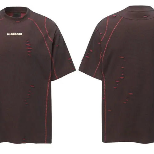 Load image into Gallery viewer, Hip Hop T-Shirt Grunge Y2K Streetwear Ripped Holes Punk Gothic Urban Tshirt Men Harajuku Casual Baggy Short Sleeve Summer Top
