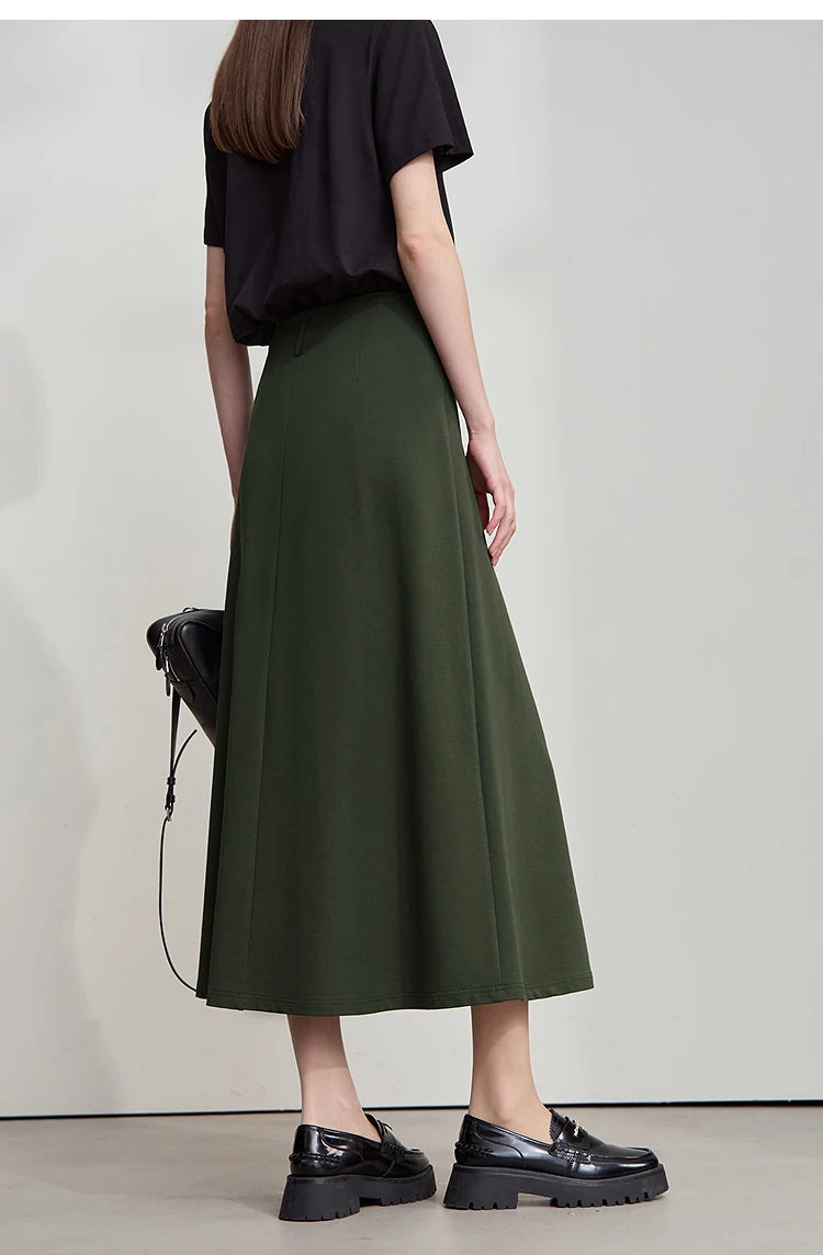 Minimalist Autumn Skirts For Women 2025 Fashion Large Round Knitted Cotton Skirts Commuting Vacation Loose Skirts 12523150