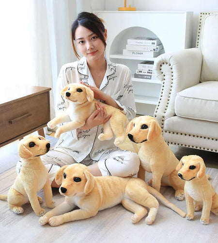 Simulation Golden Retriever Doll Plush Toys Cute Large Dog Guide Dog Stuffed Soft Animal Toys for Kids Accompany Doll Gifts