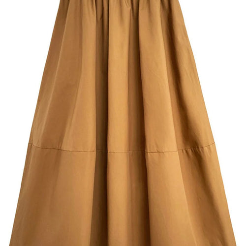 Load image into Gallery viewer, High Elastic Waist Gray Brown Casual A-LINE Midi Half-body Skirt Women Fashion Tide New Spring Autumn 2025 1DE2807
